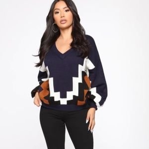 Fashion Nova In That Moment Colorblock Sweater